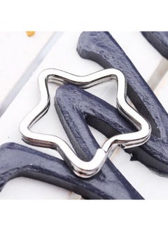 Yueton yueton Pack of 50 Metal Star Shaped Split Ring Key Ring Key Holder Keyfob Accessories Connector Keychain Keyring  - Image 5