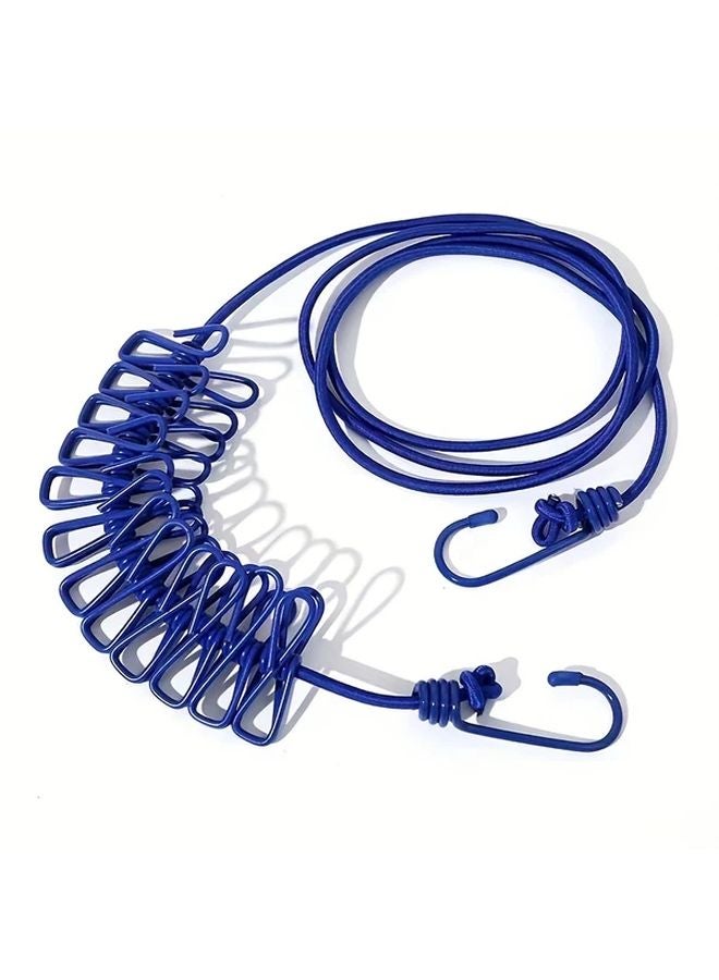 Portable Travel Clothesline With 12 Clips Random Color 1 Set Windproof Indoor Outdoor - Image 5