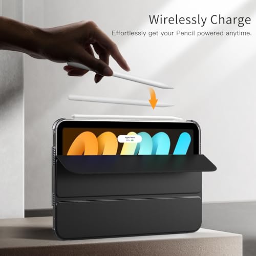 MoKo for iPad Mini 7 (A17 Pro) Generation Case 2024, iPad Mini 6 Case 2021, 8.3-inch Slim Lightweight Protective Hard Back PC Shell Stand Cover Support Touch ID, Auto Wake/Sleep, Black - Image 3