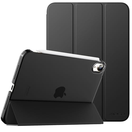 MoKo for iPad Mini 7 (A17 Pro) Generation Case 2024, iPad Mini 6 Case 2021, 8.3-inch Slim Lightweight Protective Hard Back PC Shell Stand Cover Support Touch ID, Auto Wake/Sleep, Black - Image 1