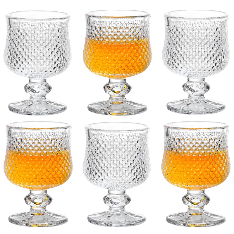Sdatook 175oz Shot Glasses Set of 6Cordial GlassesSuper Cute Shot GlassesClassical StyleLeadfreeSherry Glasses