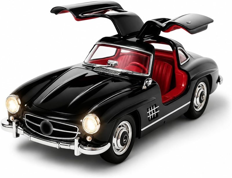 Mashes ماكينة ميرسيدس بنز 300 SL القديمة موديل سيارة بمقياس 1:32 حصرية من معدن الألومنيوم سيارة سحب للخلف لعبة معدنية مصبوبة بالقالب أبواب قابلة للفتح وأضواء وموسيقى أفضل هدايا للأطفال【الألوان حسب المخزون】 - Image 1
