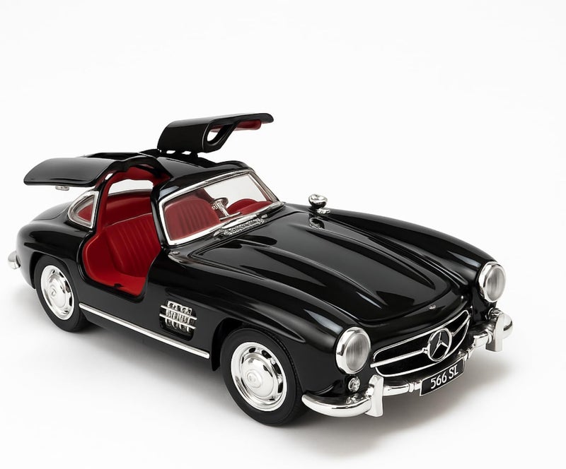 Mashes ماكينة ميرسيدس بنز 300 SL القديمة موديل سيارة بمقياس 1:32 حصرية من معدن الألومنيوم سيارة سحب للخلف لعبة معدنية مصبوبة بالقالب أبواب قابلة للفتح وأضواء وموسيقى أفضل هدايا للأطفال【الألوان حسب المخزون】 - Image 5