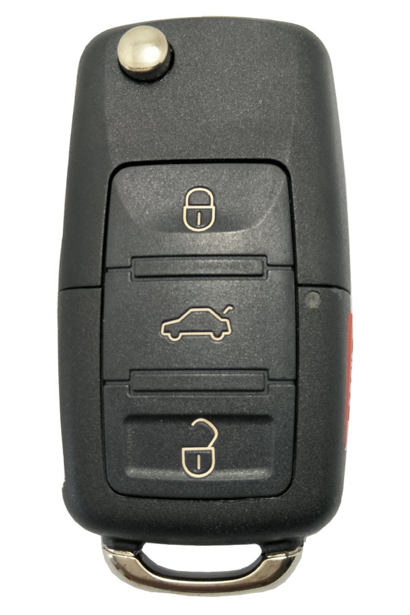 Arruweer Replacement Key Fob Shell Case fit for VW Volkswagen Jetta Passat Golf Beetle Rabbit GTI CC EOS 4 Buttons Keyless Entry Remote Key Housing with Uncut Blade (Black) - Image 5