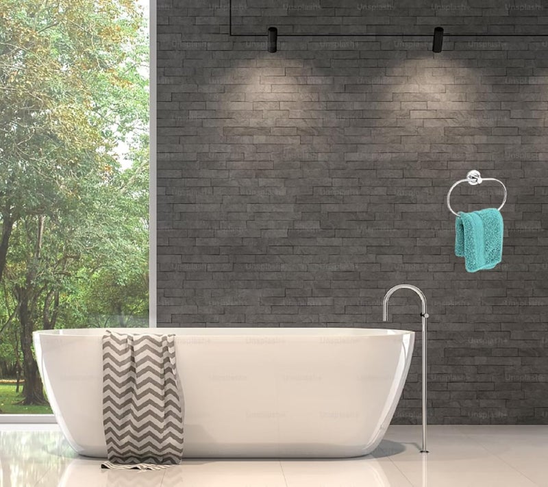 JAGGER حلقة منشفة على شكل بيضاوي JAG228 / حامل منشفة / حامل منشفة يد / شماعة قماش / حامل مناديل / حامل منشفة قماش للحمام والمطبخ وحوض الغسيل (تشطيب كروم، عبوة - 1) - Image 4