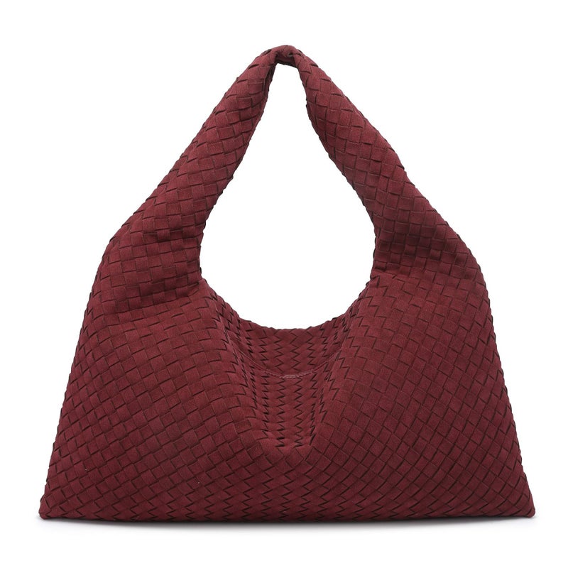 Popular Frosted Woven Bag New Retro Large-Capacity Tote Satchel Hobo Shoulder Armpit Bag - Image 5