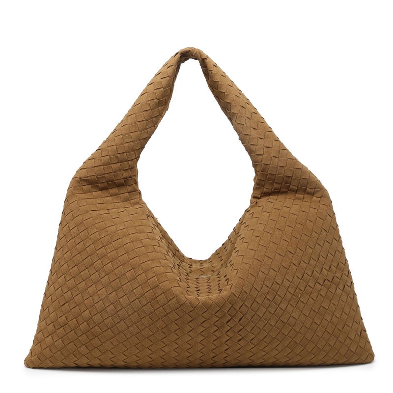 Popular Frosted Woven Bag New Retro Large-Capacity Tote Satchel Hobo Shoulder Armpit Bag - Image 4