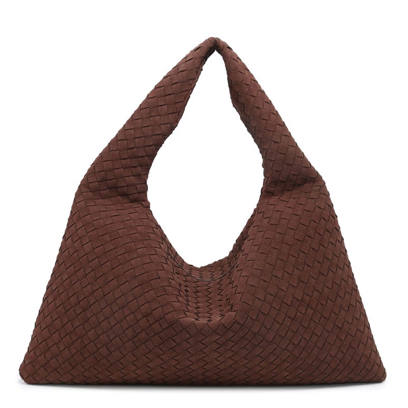 Popular Frosted Woven Bag New Retro Large-Capacity Tote Satchel Hobo Shoulder Armpit Bag - Image 2