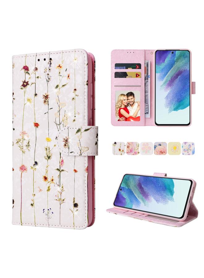 اس-توب جراب لهاتف Samsung Galaxy S21 FE 5G جراب جلدي مطلي بطبقة برونزية بتقنية RFID - Image 1