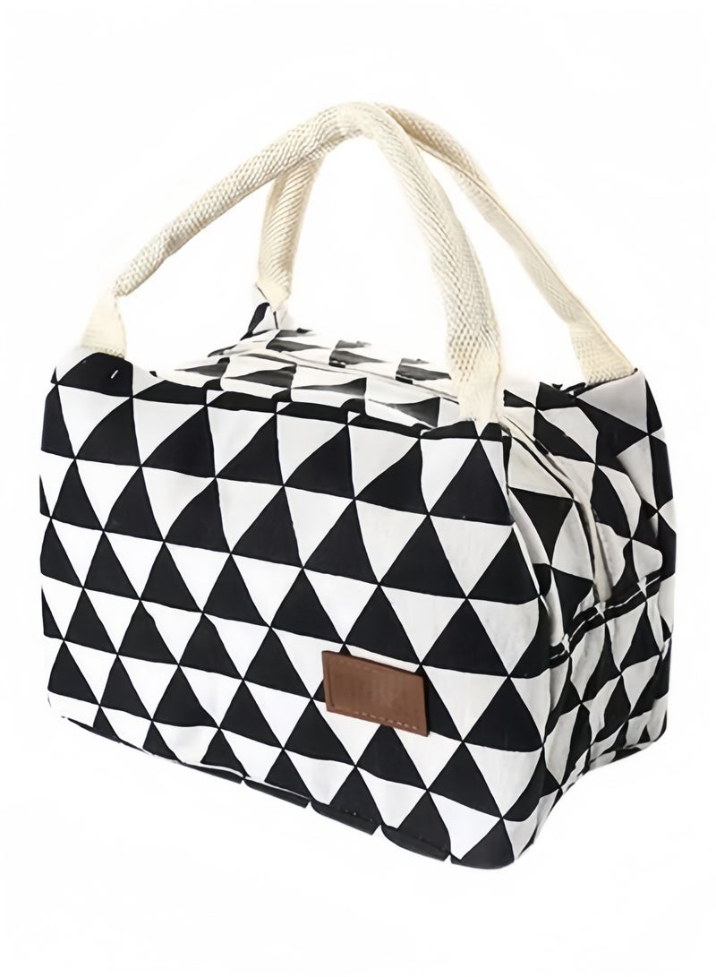 Halamodo Cute Nylon Triangular Lunch Tote Bags Reusable Insulated Lunch Storage Large Capacity Reusable Insulated Cooler for Work Picnic or Travel - Image 1