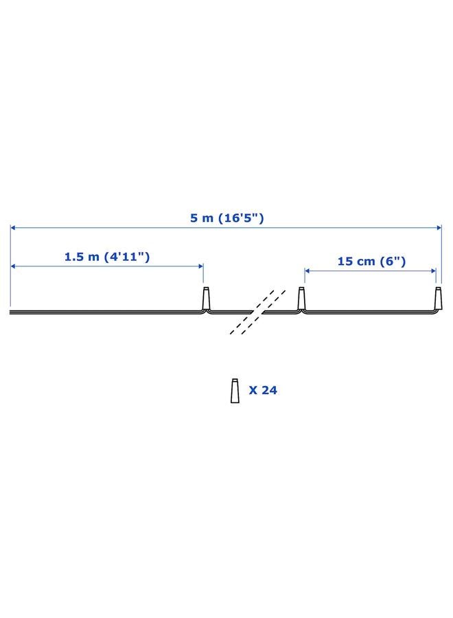 Zaboon LED lighting chain with 24 lights, indoor silver-colour - Image 4