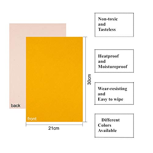 BENECREAT 20PCS Velvet Yellow Fabric Sticky Back Adhesive Back Sheets, A4 Sheet (8.3" x 11.8"), Self-Adhesive, Durable and Water Resistant, Ideal for Art and Craft Making - Image 2
