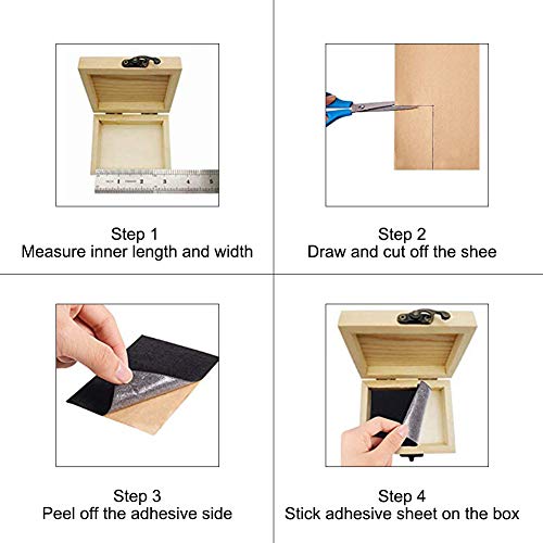 BENECREAT 20PCS Velvet Yellow Fabric Sticky Back Adhesive Back Sheets, A4 Sheet (8.3" x 11.8"), Self-Adhesive, Durable and Water Resistant, Ideal for Art and Craft Making - Image 4
