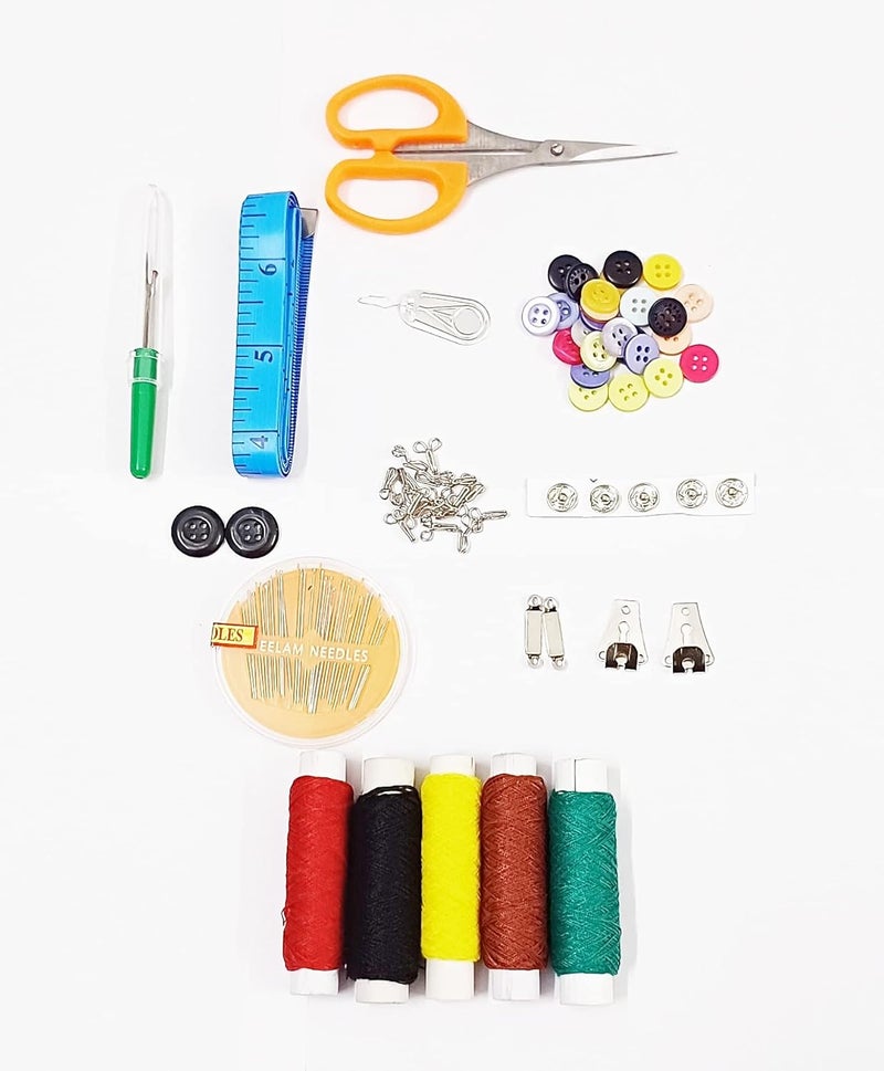 DEUTZIA DEUTZIA Portable Mini Sewing Kit for Travel Home and Beginners VariousAccessory Mini Sewing Kit and Needlework Box  - Image 1