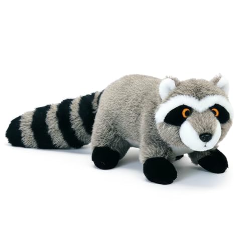 Pet Lou Raccoon Plush Dog Chew UltraThick Toy Durable Interactive Plush Toy for Medium Dogs Anti Boredom Dog Squeaky Teething Toys 8Inch - Image 1