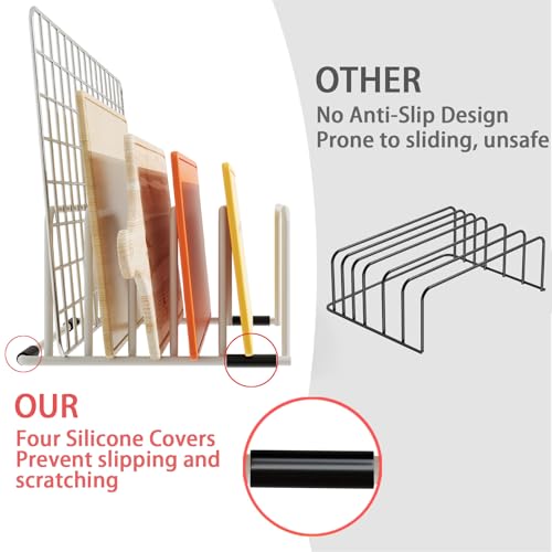 PAJWITHL cookie sheet organizer for cabinet for Cutting Boards Baking Sheets, Cookie Pans, Cooling Small Racks Storage Stand and Bakeware,Kitchen Cabinet Countertop Organizer (Black - 1pack) - Image 5