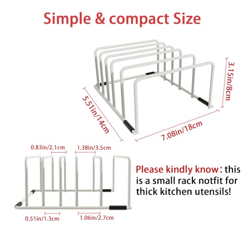 PAJWITHL cookie sheet organizer for cabinet for Cutting Boards Baking Sheets, Cookie Pans, Cooling Small Racks Storage Stand and Bakeware,Kitchen Cabinet Countertop Organizer (Black - 1pack) - Image 3