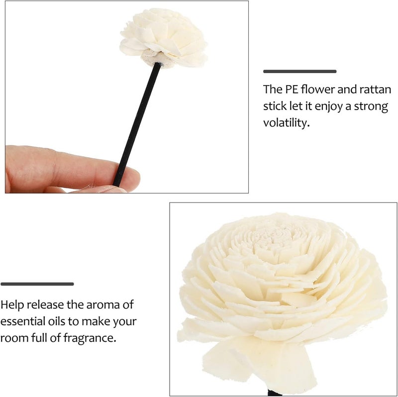 cheekyglo Fragrance Rose Sticks Natural Volatile Replacement with Essential Aroma White Flower Home Sola for Pe Wood Accessories Diffuser Reed Oil Aromatherapy Refill Rattan - Image 5