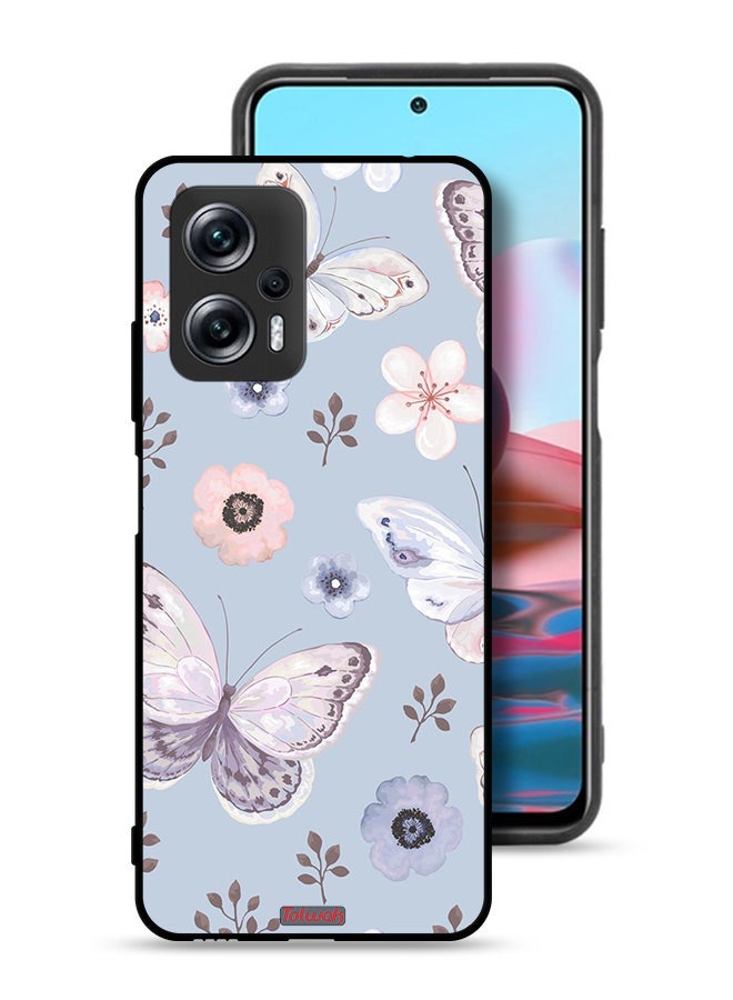 Tolwak Xiaomi Poco X4 GT Protective Case Cover Butterflies And Flowers - Image 1