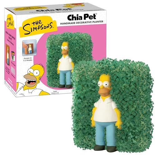 Chia Pet The Simpsons - Homer with Seed Pack, Decorative Pottery Planter, Easy to Do and Fun to Grow, Novelty Gift, Perfect for Any Occasion - Image 1