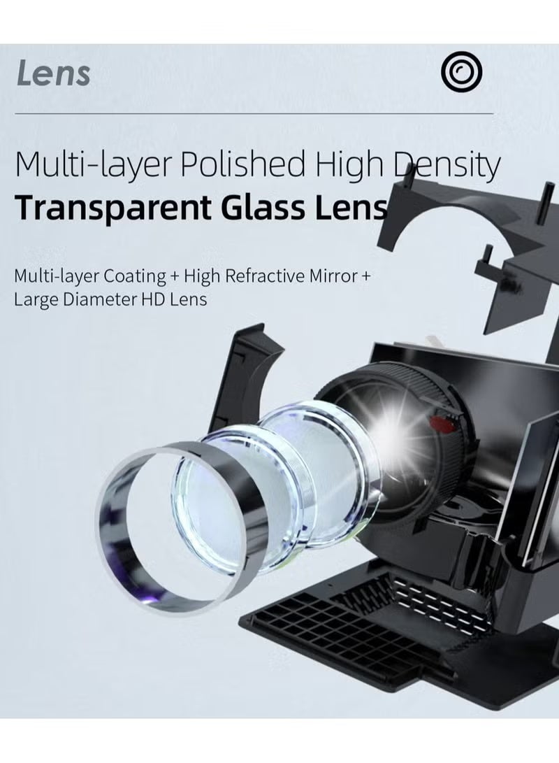 كروني يدعم جهاز العرض المحمول T55a شبكة Wi-Fi 5G وBluetooth وFull HD 1920x1080p و9000 لومن ومسرح منزلي 4K ومتوافق مع أنظمة Ios وAndroid. - Image 2