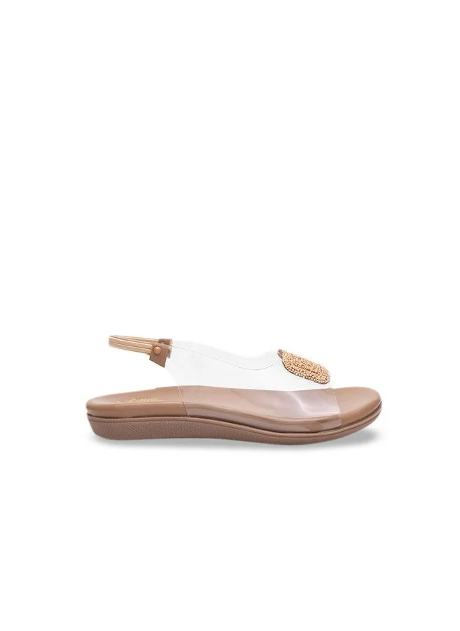 شوتوبيا Shoetopia Girls Embellished Open Toe Flats