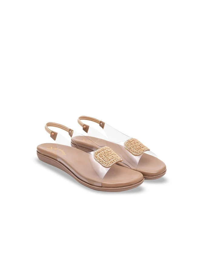 شوتوبيا Shoetopia Girls Embellished Open Toe Flats
