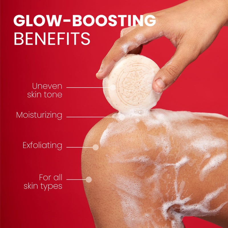 Koji White Kojic Acid Bump Eraser Body Scrub Soap for Exfoliation Butt, Elbow, Underarm with Glutathione, Coenzyme Q10, Skin Brightening for Fade Dark Spots, Fine Lines and Wrinkles, 2.82 oz (2 Bars) - Image 3