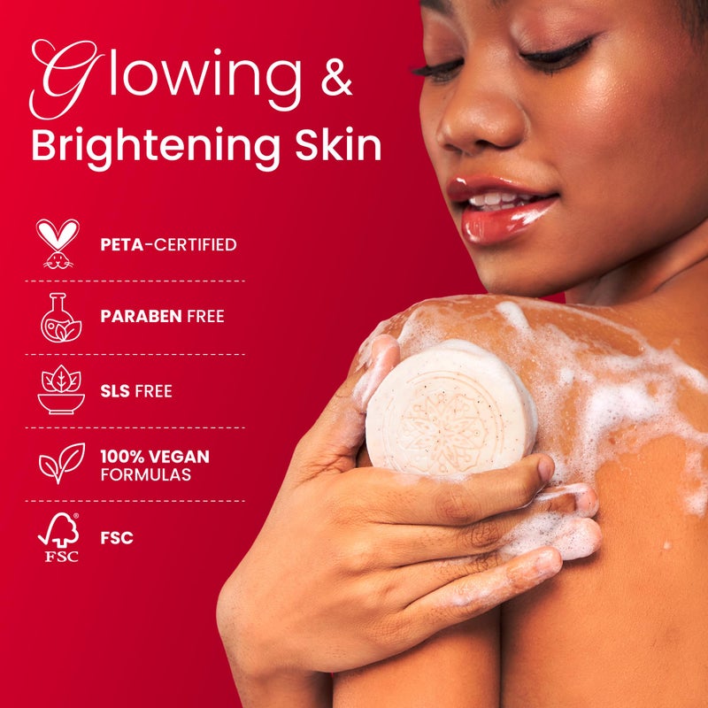 Koji White Kojic Acid Bump Eraser Body Scrub Soap for Exfoliation Butt, Elbow, Underarm with Glutathione, Coenzyme Q10, Skin Brightening for Fade Dark Spots, Fine Lines and Wrinkles, 2.82 oz (2 Bars) - Image 5