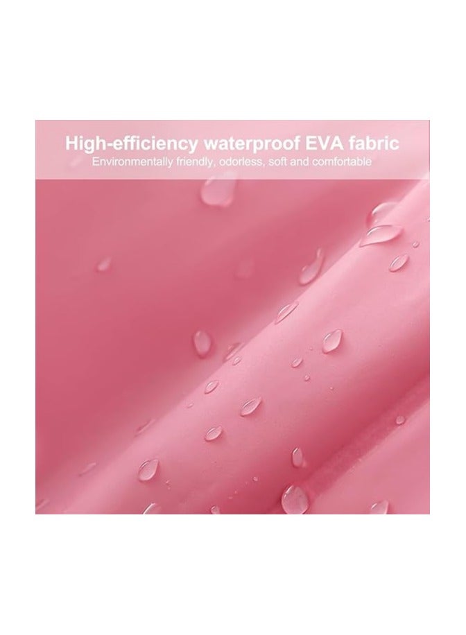 معطف مطر للأطفال، 2 قطعة، معطف مطر قابل لإعادة الاستخدام للأطفال بغطاء رأس، معطف مطر محمول للأطفال، معطف مطر للأطفال مع غطاء لحقيبة المدرسة، مناسب للأطفال طولهم من 1.1 إلى 1.5 متر. - Image 5