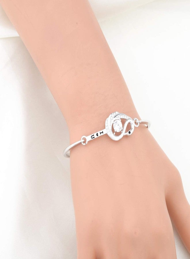 MYOSPARK I Love You Swan Bangle Bracelet With Clear Zircon Bird Jewelry For Swan Lover Mother's Day Gift For Mom Wife (swan bracelet S) - Image 5