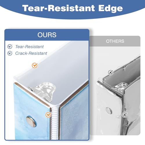 Eyrozill 3 Ring Binder 1 Inch Cute Design, Decorative Recipe Binders, Client Records with Clear Interior Pockets for Letter-Size(11" x 8.5") Paper, PVC Cover (Sunflower) - Image 3