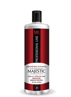 Majestic Keratin Majestic Keratin Replenishing All Hairs Shampoo with Argan oil for Women, 475ml  - Image 1