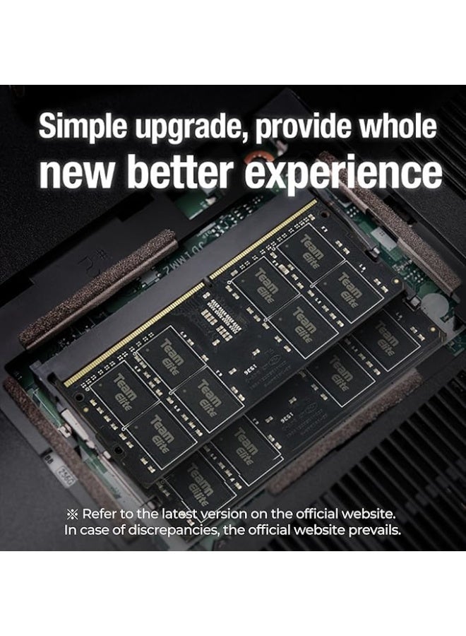 تيم جروب ذاكرة TEAM GROUP DDR4 ELITE SO-D4 سعة 8 جيجابايت بتردد 3200 ميجاهرتز وتوقيت CL22-22-22-52 وجهد 1.2 فولت - TED48G3200C22-S01 - Image 5