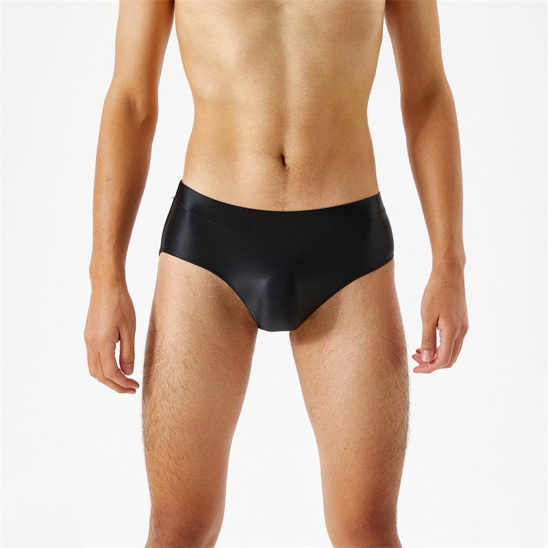 Crotch Seamless One-Piece Oil Bright Gloss Silky High Elastic Large Size Men'S And Women'S Briefs Underwear Transparent 7056 - Image 1