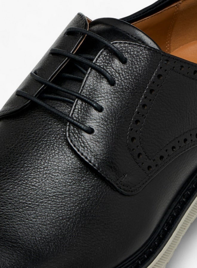 DUCHINI Men's Solid Lace-Up Sneakers - Image 4