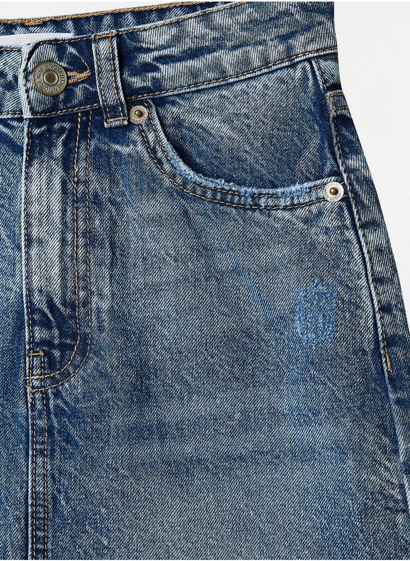 MANGO - Girls Denim Mini Skirt - Image 1