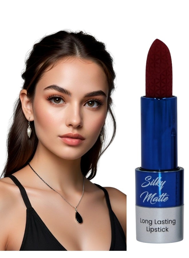 MAROOF Silky Matte Long Lasting Lipstick 3.8g, 10 Cherry Wine - Image 1