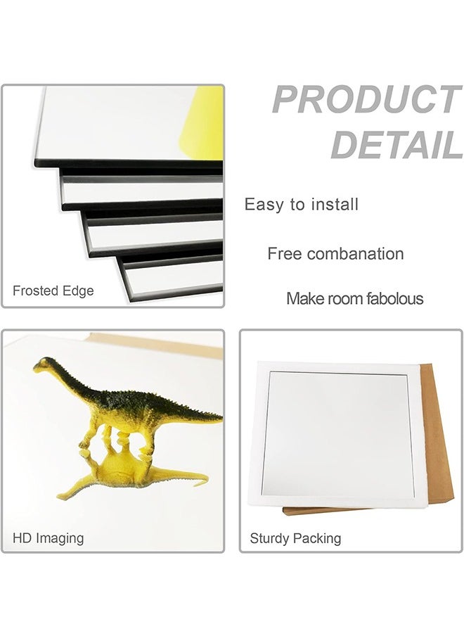 MIXDE Full Length Mirror Wall Mirror Full Body Length Mirror Tiles Wall Mounted 8Pcs 22 × 22 CM Long Makeup Mirrors for Bedroom, Home Gym, Door (Glass - Frameless - 8PCS)  - Image 5