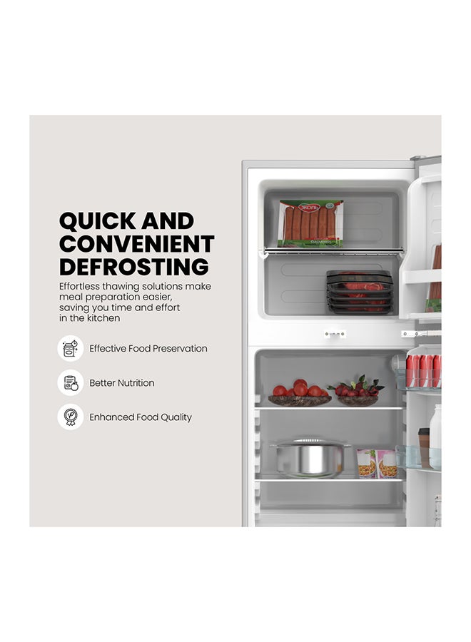 NIKAI 200L Gross / 127L Net, Double Door Refrigerator, Adjustable Glass Shelves, Convenient Defrosting, Temperature Control, Energy Saving R600A Gas, Silent Operation, Ideal For Home, Office And Hotels 200 L 313 kW NRF200DN3M Grey - Image 3
