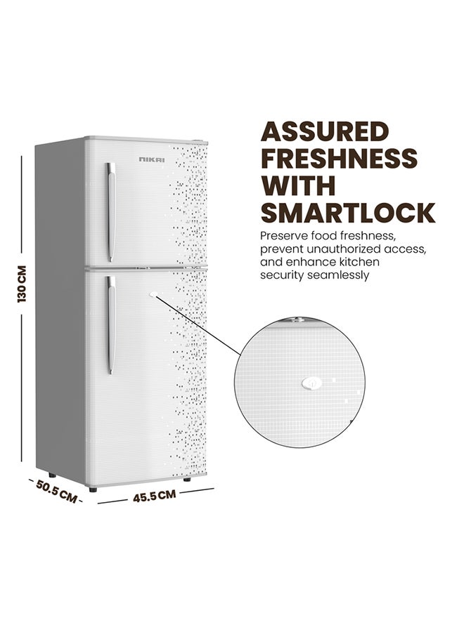 NIKAI 200L Gross / 127L Net, Double Door Refrigerator, Adjustable Glass Shelves, Convenient Defrosting, Temperature Control, Energy Saving R600A Gas, Silent Operation, Ideal For Home, Office And Hotels 200 L 313 kW NRF200DN3M Grey - Image 5