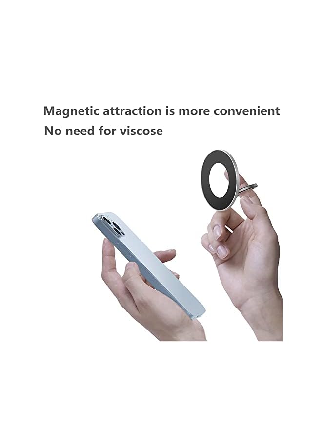 PROMASS magnetic phone holder phone grip finger ring with magnetic ring handle for iPhone 14 13 12 Samsung MagSafe 360 adjustable magnetic clasp (Moda Black)  - Image 3