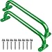 Purife 172 Inch Metal Playground Handles Green Set of 2 Outdoor Swing Sets Safety Handles  Playset Grab Bar Indoor Kids Climbing Monkey Bars for Playhouse Treehouse Jungle Gym - Image 4