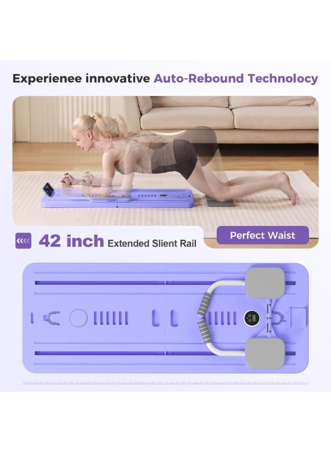 Bukela Pilates Board, Pilates Reformer Set, Multi-Purpose Foldable Pilates Reformer Board for Home, 5 in 1 Pilates Sliding Board (Purple) - Image 5