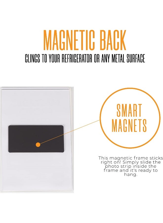 Photo Booth Nook | Magnetic Photo Frames for Refrigerator 4x6 (12 Count) | Clear Acrylic Picture frames 4x6 | Vertical Orientation - Image 2