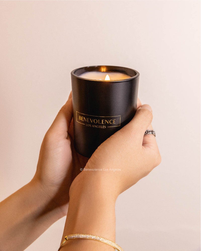Benevolence LA Lemongrass & Basil Wood Wick Candles | Soy Christmas Scented Candles for Home | Holiday Candle Gifts for Women and Men | Home Fragrance | Aromatherapy | Shelf Decor | 8oz, 45 Hour Burn - Image 5