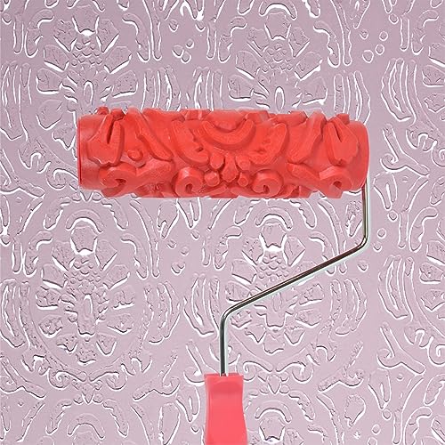 Nichiyo 7'' Texture Roller DIY Decorative Art Pattern Paint Roller Rubber Roller for Walls, Furnitures and Floors Decoration(EG241T) - Image 1