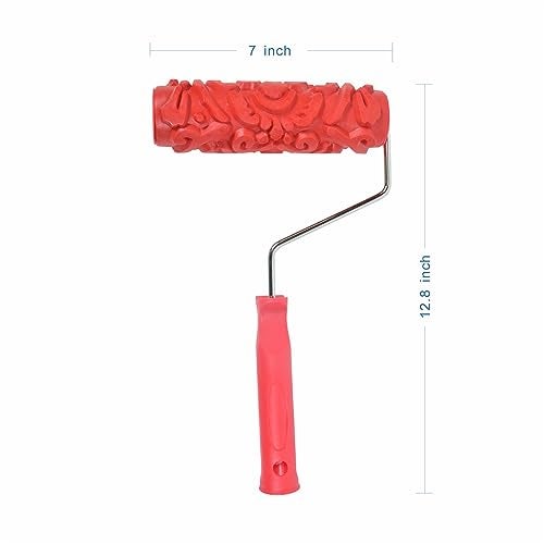 Nichiyo 7'' Texture Roller DIY Decorative Art Pattern Paint Roller Rubber Roller for Walls, Furnitures and Floors Decoration(EG241T) - Image 3