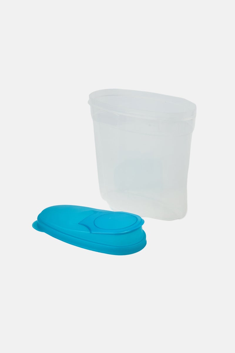 KitchenCraft 3 Piece Plastic Dry Food Storage Containers with Clip Lids, Blue  - Image 4