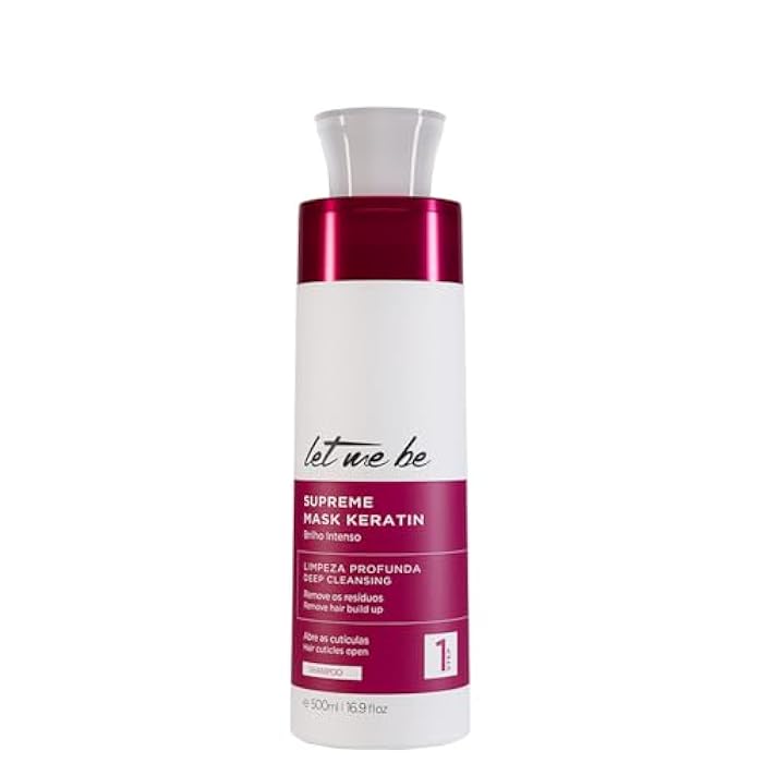 Let Me Be Supreme Mask Keratin Kit – Deep Cleansing Shampoo + Keratin Smoothing System – For Smoother, Shinier, More Manageable Hair – 2x500ml / 17.6 fl.oz. - Image 2